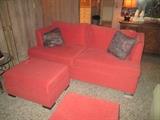 Bernhardt sofa and ottomans