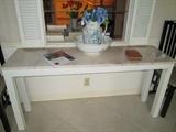 marble top console unit