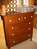 Mid-19th Century "Empire" cherry dresser with replaced knobs