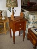 Mid 19th Century two-drawer stand in small size (knobs replaced)