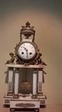 Close up of marble antique clock