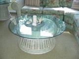 The rattan coffee table