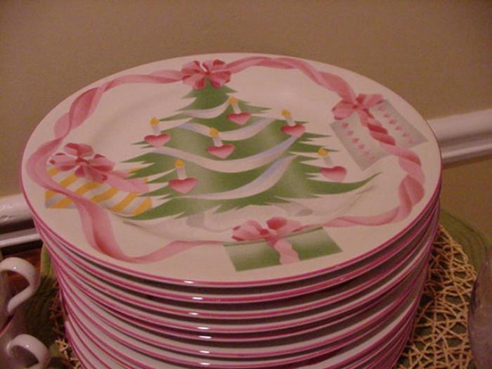 Part of a Christmas set including several sizes of plates
