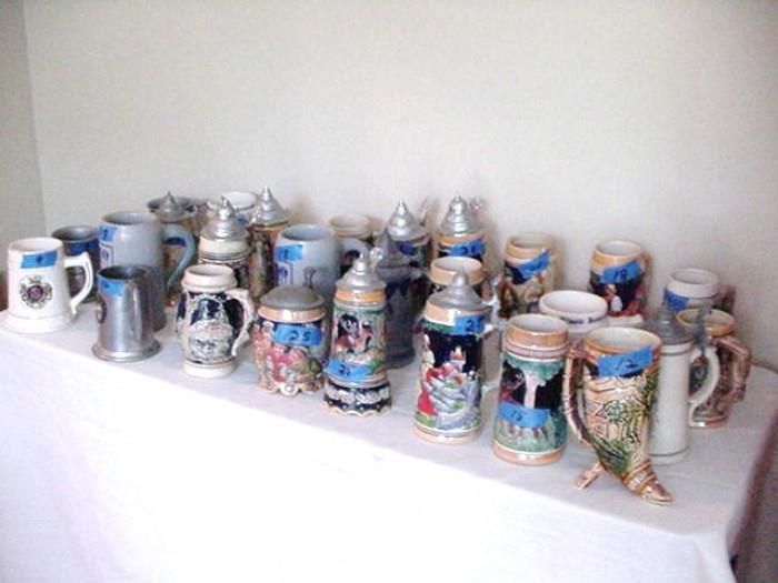 Collection of steins