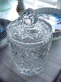 Glass biscuit barrel