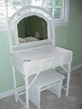 Wicker vanity
