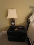 1 of 2 Lane Black Lacquered Night Stands