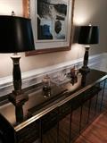 Buffet and lamps