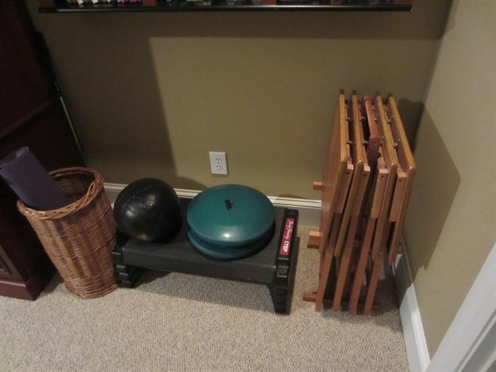 Exercise equipment and TV Trays