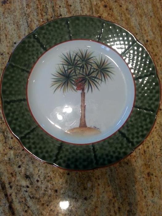 Limoges Palm Tree Plate