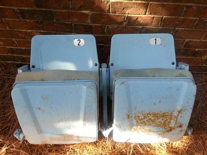 Seats out of the original Dean Dome in Chapel Hill, NC