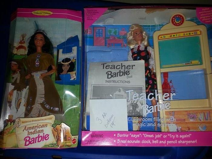 Teacher Barbie and American Indian Barbie