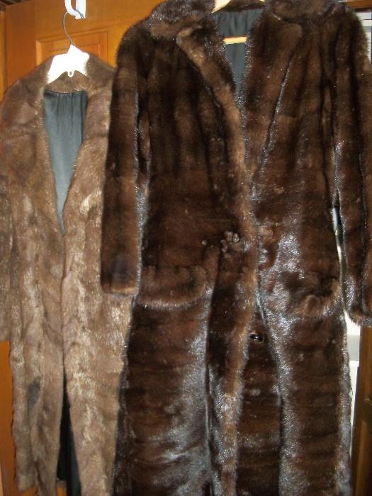 we have five vintage minks--several full length