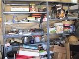 LOTS of metal shelving units