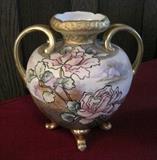 Hand Painted Nippon urn vase