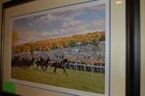 Horse race Lithograph by Roy Miller.