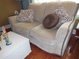 Ashley furniture - Loveseat with Matching Club chair with Ottoman
