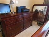 Mahogany Double Dresser with Mirror