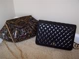 Snakeskin purse from Saks Fifth Ave & Jay Herbert -New York Gold Chain Leather Quilted Purse