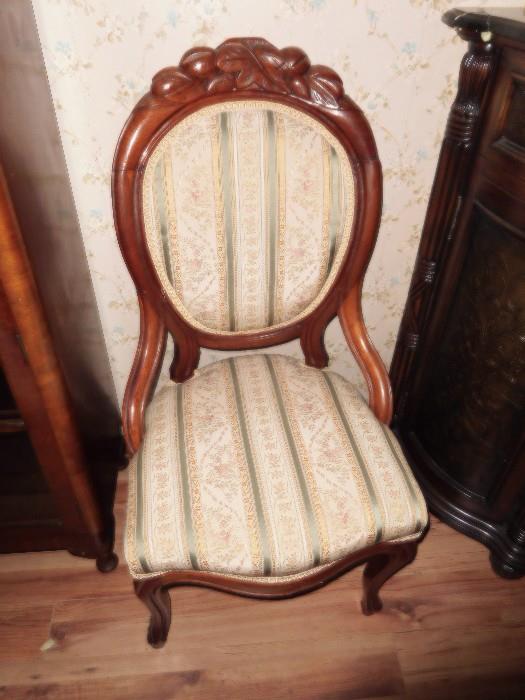 Victorian chair recovered
