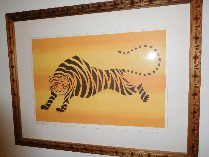 One of several tiger prints