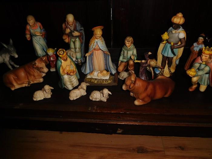 Complete Hummel nativity scene
