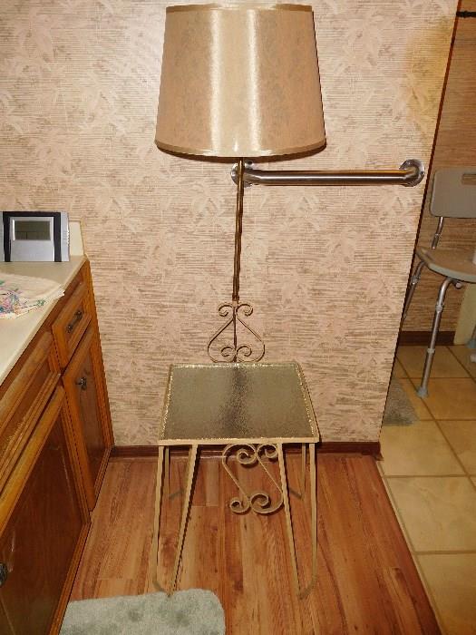 Vintage combo lamp/table