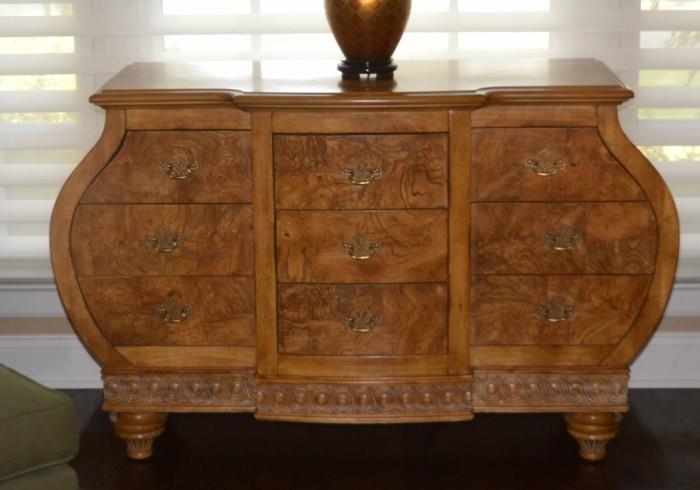 Gorgeous Burl Wood Chest of Drawers