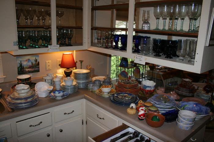 Lots of dishes & glassware