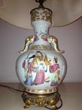 Pair of antique signed lamps