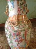 Many Chinese vases made into lamps