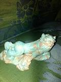 Chinese small turquoise foo dog carving