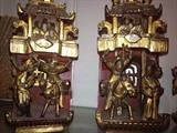Carved gilt wood carvings
