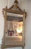 French wood carved mirror