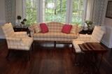Sofa & Side Chairs, Stacking Tables, End Tables