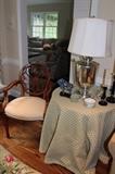 Chair, Lamps & Decorative