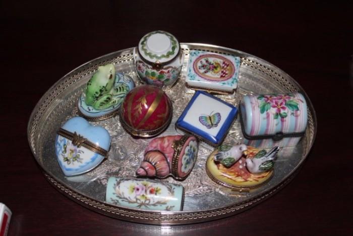 Assorted Small Porcelain Boxes