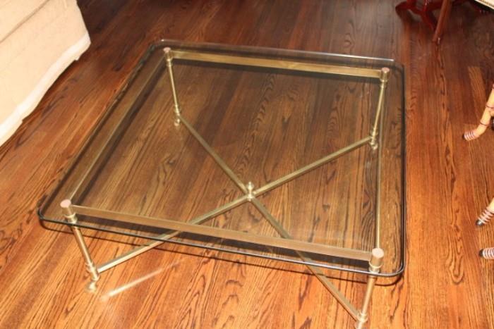 Glass & Brass Table