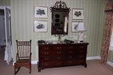 Dresser, Mirror, Artwork, Lamps & Small Rocker