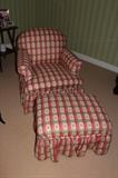 Upholstered Chair & Ottoman
