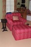Upholstered Chair & Ottoman