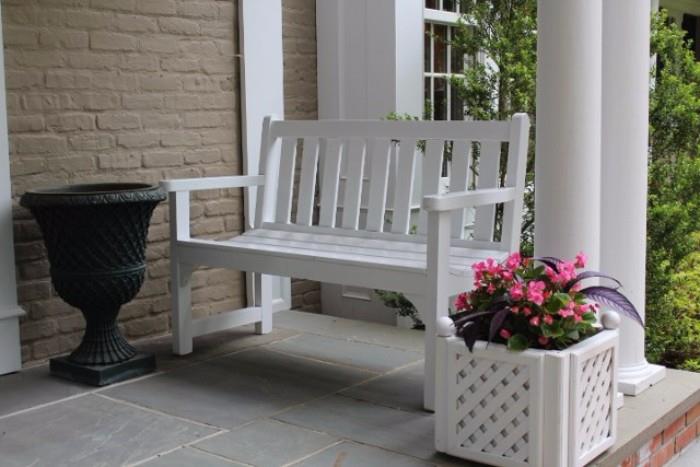 Outdoor Bench and Decorative