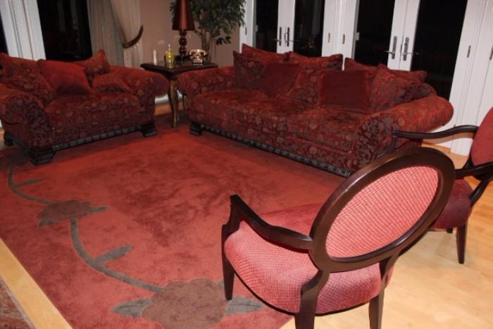 Sofas, Rug, Upholstered Chairs