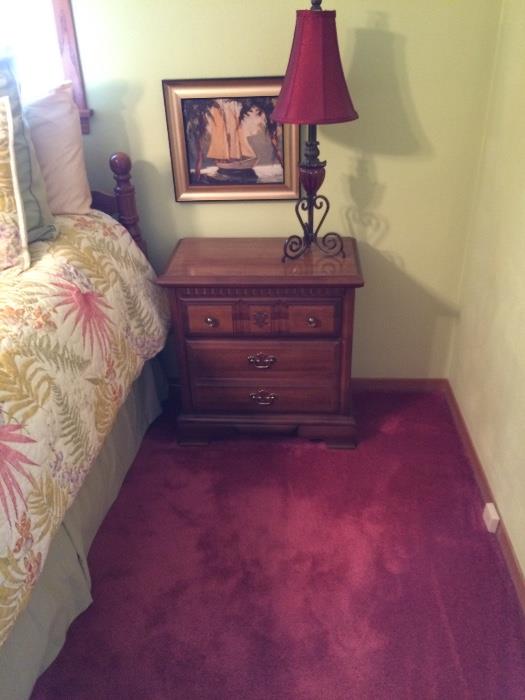 One of two nightstand with Bassett bedroom suite