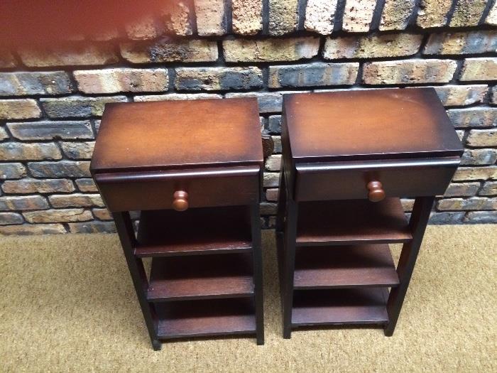 Two matching bedside tables