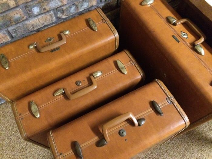 4-pieces of vintage Samsonite luggage