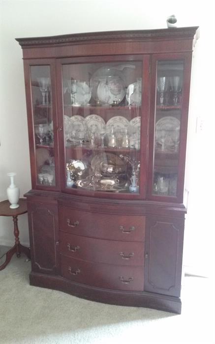 Break front china cabinet