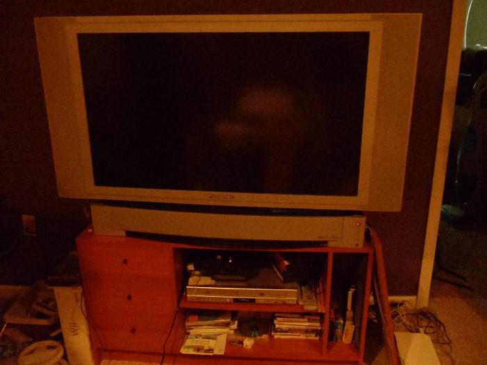 Screen TV and Cabinet