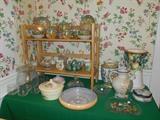 Dining Room:  Vintage iridescent dishes and more!