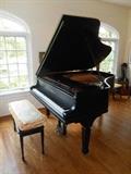 Music Room:  The vintage 5' 10" Wm. Knabe & Co. baby grand piano. 